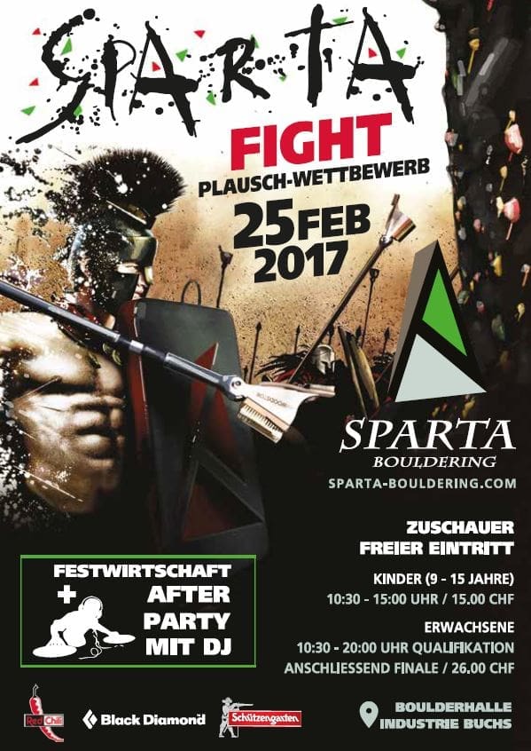 Flyer Sparta Fight_Boulderhalle Buchs