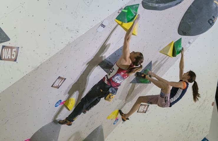Petra Klingler am Boulderweltcup in Tokyo