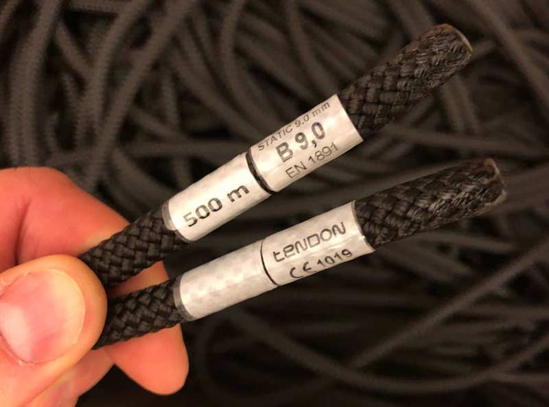 500 meter static rope from Tendon