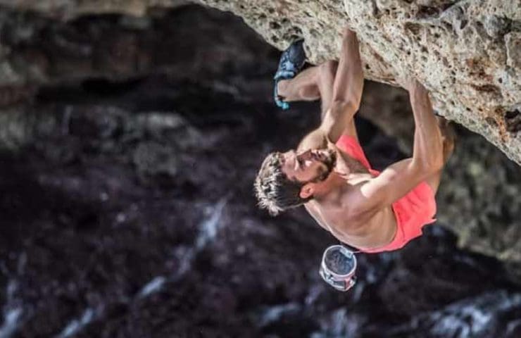 Siblings Jernej and Julija Kruder give full throttle at Deep Water Soloing in Mallorca