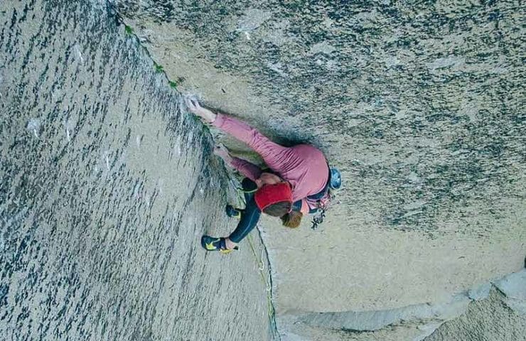 Babsi Zangerl climbs the Pre-Muir Wall in the Yosemite Valley