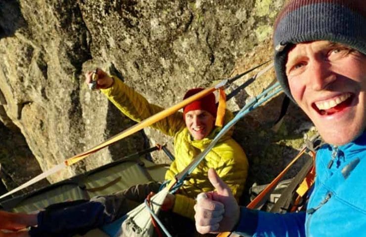 David Hefti und Marcel Schenk eröffnen mit Sotsura (8a, 260m) eine neue Traumtour im Bergell