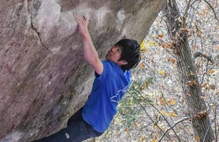The Japanese Ryuichi Murai climbs the Cresciano classic Dreamtime (8c) in one day