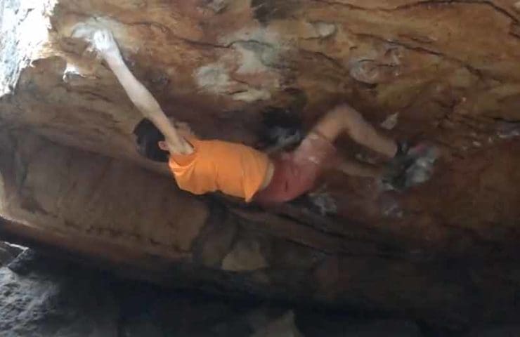 12-year-old Max Bertone is bouldering 8a +