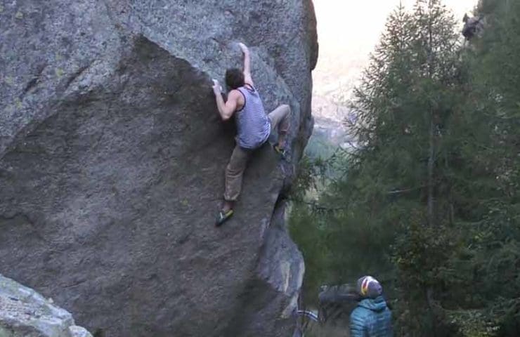 Valle Dell'Orco: Giuliano Cameroni and Bernd Zangerl bouldering in northern Italy