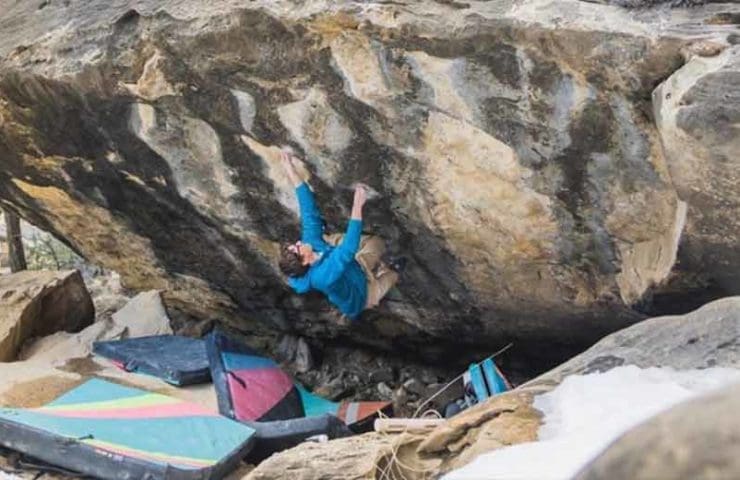 Bouldered again 8c: Drew Ruana with the first ascent of Pegasus