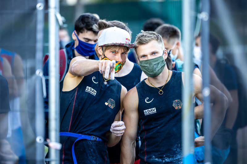 There was a strict mask requirement for the athletes during observation. (Image Jan Virt / IFSC)