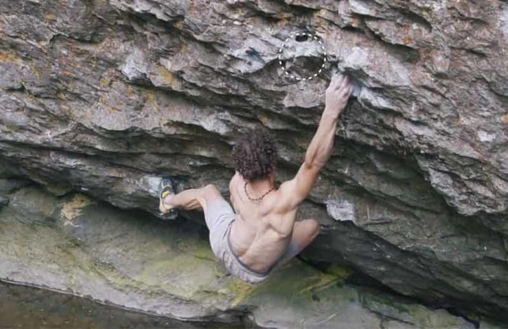 Training-on-the-rock-instead of-plastic -–- Ondra-does it
