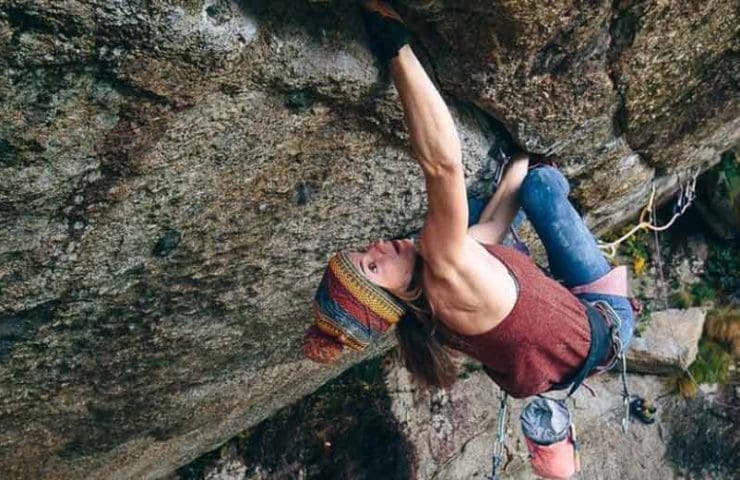 Barbara Zangerl climbs Green Spit - one of the most difficult crack routes in Europe
