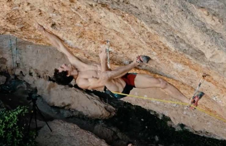 Adam Ondra invested the most attempts in this 9a