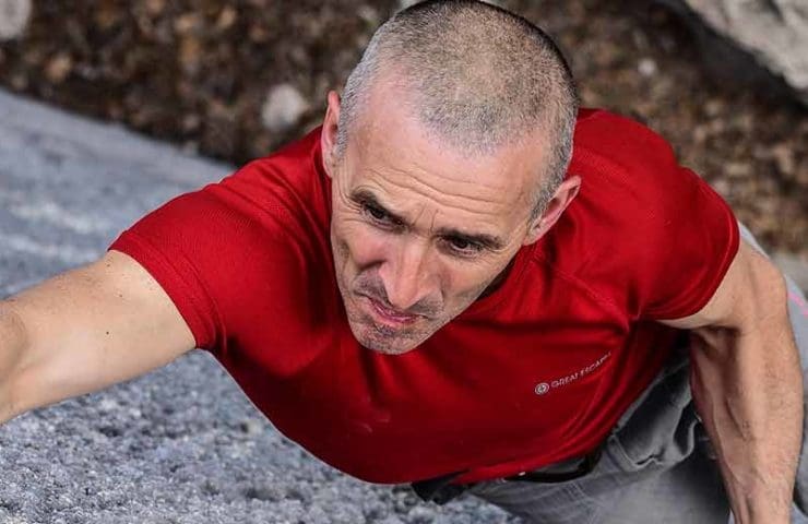 52-year-old Alfredo Webber climbs the 9a route Pure Dreaming