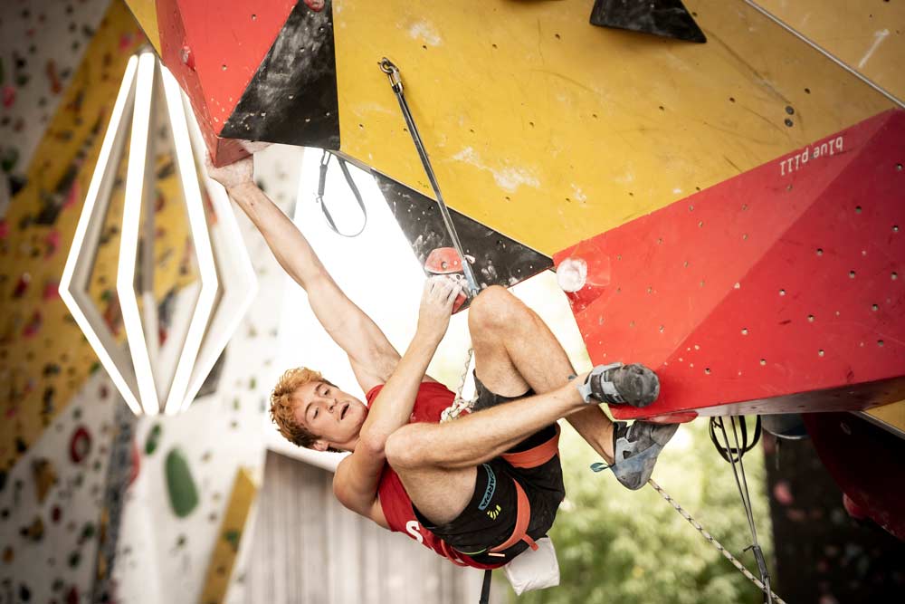 Dylan Chuat is Swiss champion in lead climbing 2021.