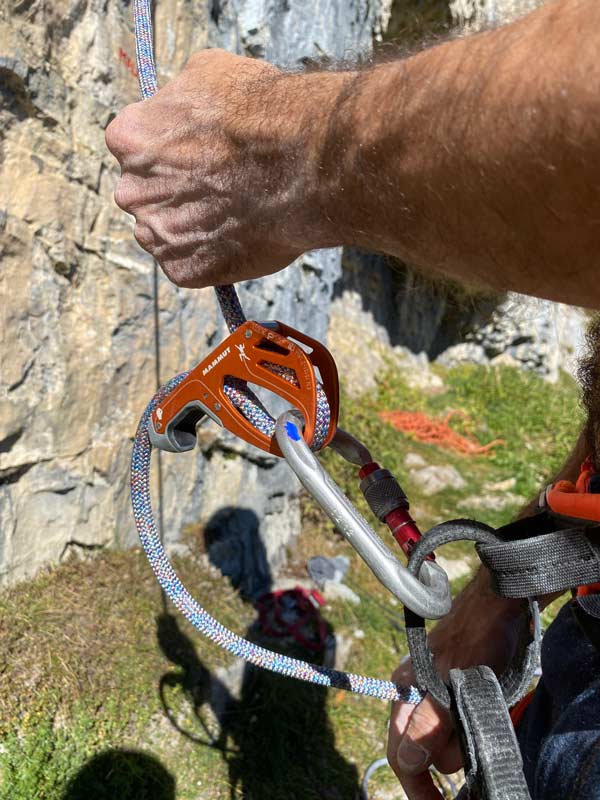 The rope feels very comfortable when belaying with Smart and Grigri.