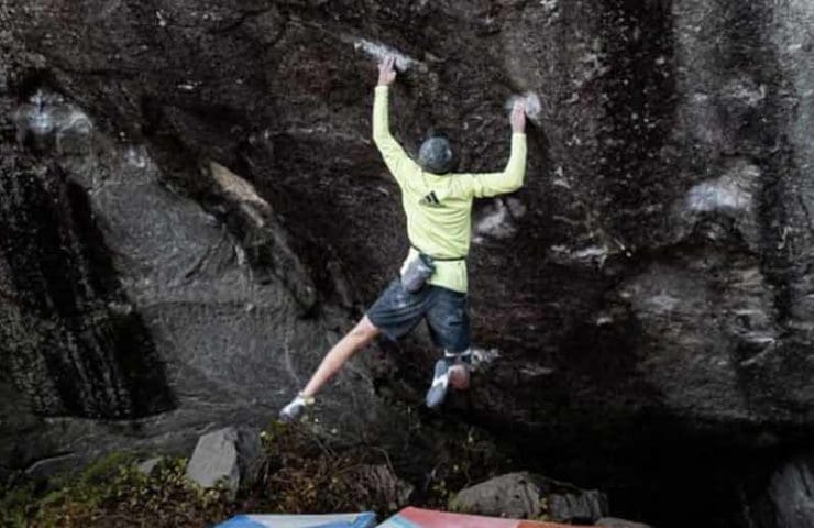 Doble ascenso del Roadkill de 8c boulder: Dave Graham y Clément Lechaptois