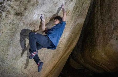 Ryuichi Murai in top form: first climbed 8c + Boulder Launch Pad