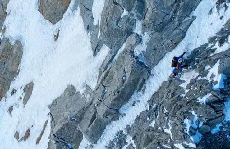 Charles Dubouloz: solo winter ascent of the north face of the Grandes Jorasses | Route Rolling Stones