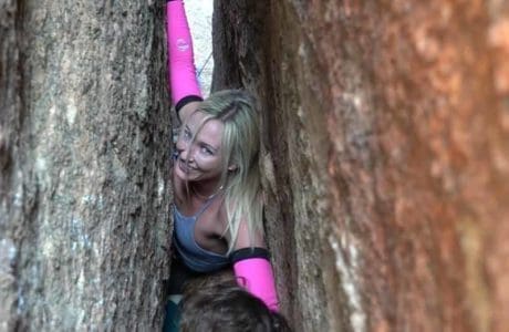How is Sierra Blair-Coyle doing offwidth climbing?