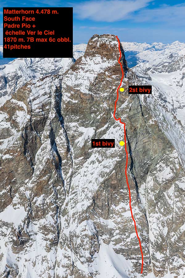 Route course-Matterhorn-Südwandv