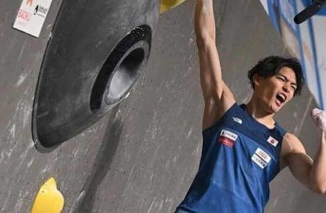 Two Japanese on the podium at the Bouldering World Cup in Meiringen