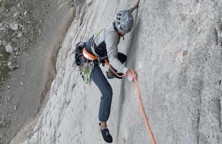 Philipp Geisler klettert Alpin-Klassiker «Weg durch den Fisch» onsight