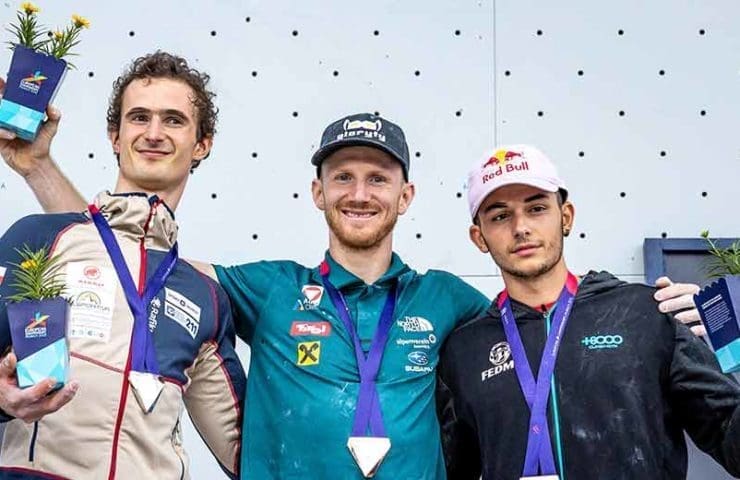 Jakob Schubert wins gold | Combo format bouldering & lead climbing men | European Championship 2022