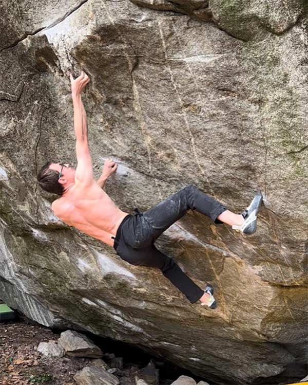 Will Bosi flashes the 8B Boulder Vecchio Leone. Image: Angus Davidson