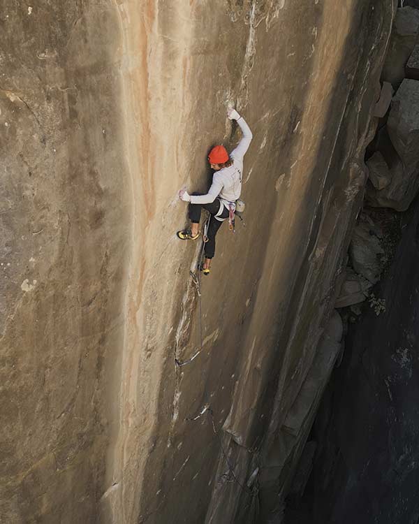 The trad route Le Voyage in Annot, which James Person first climbed, is one of the most difficult in the world and can hardly be surpassed in terms of aesthetics. Image: Carmen Gasser