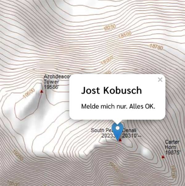 As on Everest, Jost Kobusch shared his progress in a life tracking.