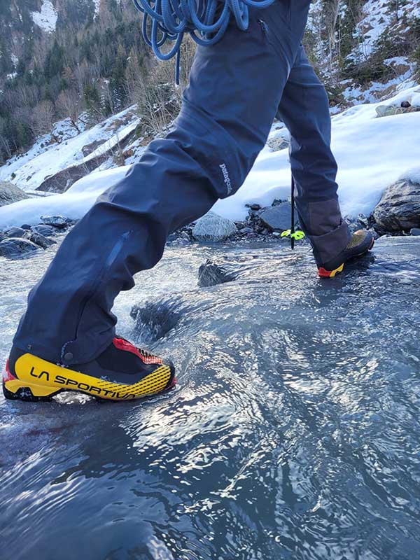 With the G-Tech, La Sportiva uses a two-piece Ice-Tex outsole.