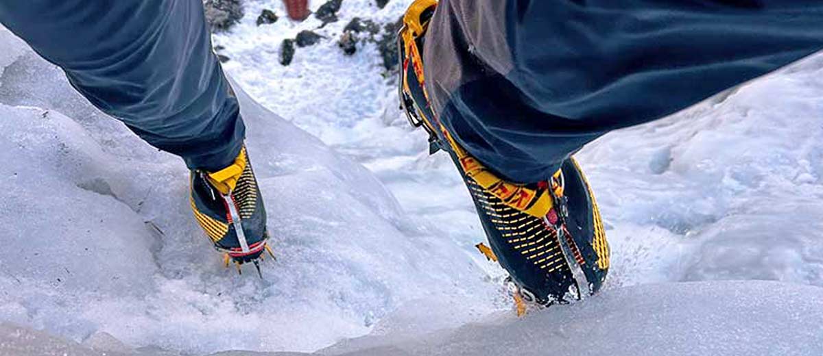 Ultra-light mountaineering boot for ice climbing & high-altitude