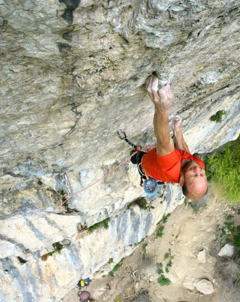 Cédric-Lachat-climbs-Fantasia-near-Vercors_France_9b-Route_Image-Simon-Destombes
