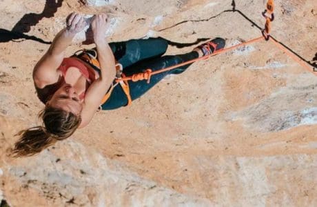 Michaela Kiersch escalade La Rambla à Siurana