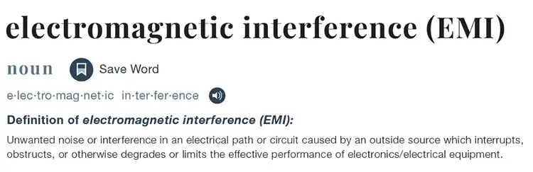 Definition of electromagnetic interference
