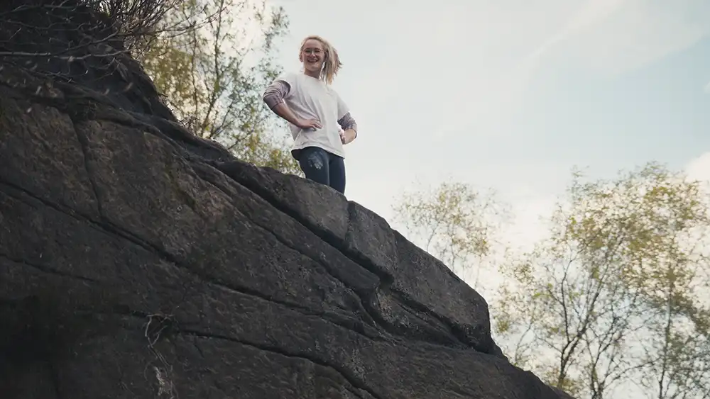 The Boss (8B+): Ein solch schwieriger Boulder im Gritstone - das hat vor Shauna Coxsey noch keine andere Frau geschafft. Bild: Dave Parry