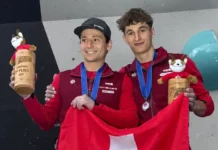 Sascha Lehmann und Jonas Utelli Podium kombiniertes Finale Europameisterschaft