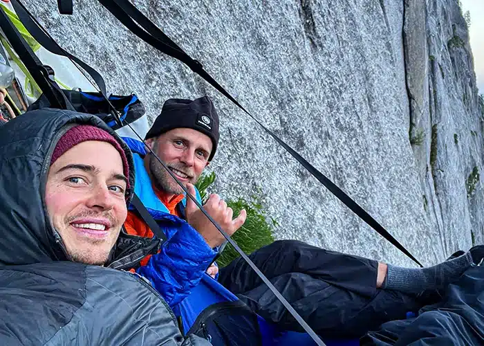 Jonas Schild et Thomas Schmid dans le Portaledge | Photo&nbsp;: Jonas et Thomas