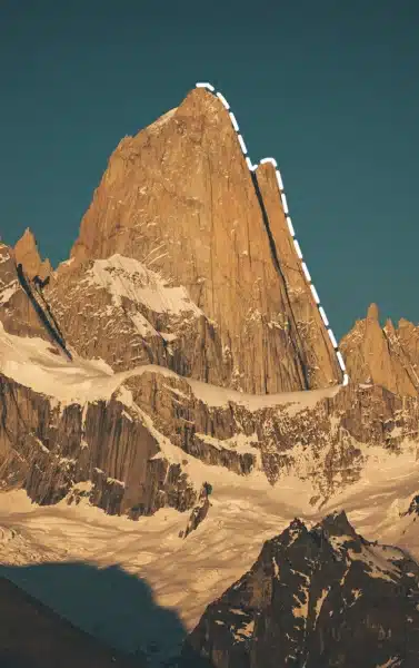 Die Route von Renato Casarotto über den Goretta-Pfeiler | Bild: Adobe Stock